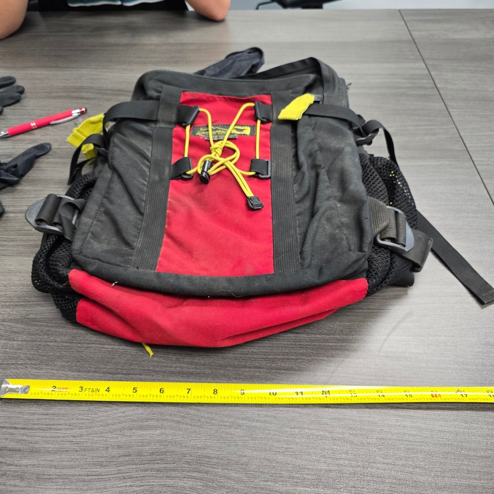 Vintage Mountainsmith Back Country Express Lumbar Pack Red Blk Hiking Waist Bag